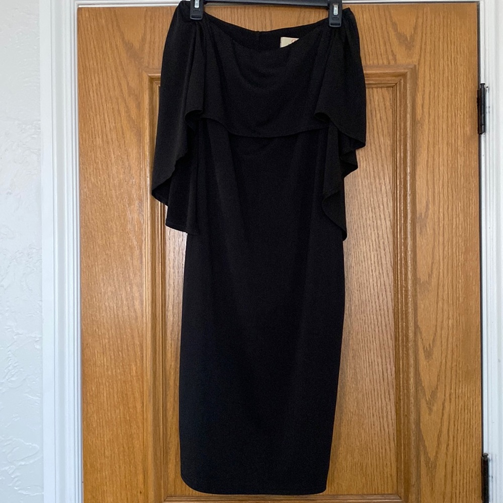 Black strapless dress